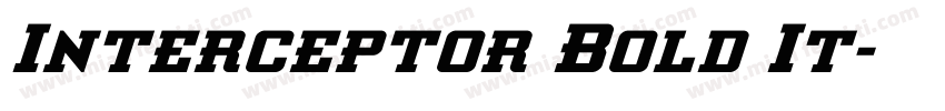 Interceptor Bold It字体转换
